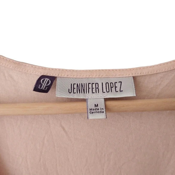 Jennifer Lopez Pale Pink Shimmery Tank Top Size Medium - Picture 5 of 7